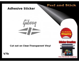 Gibson Guitar Adhesive Sticker v7b
